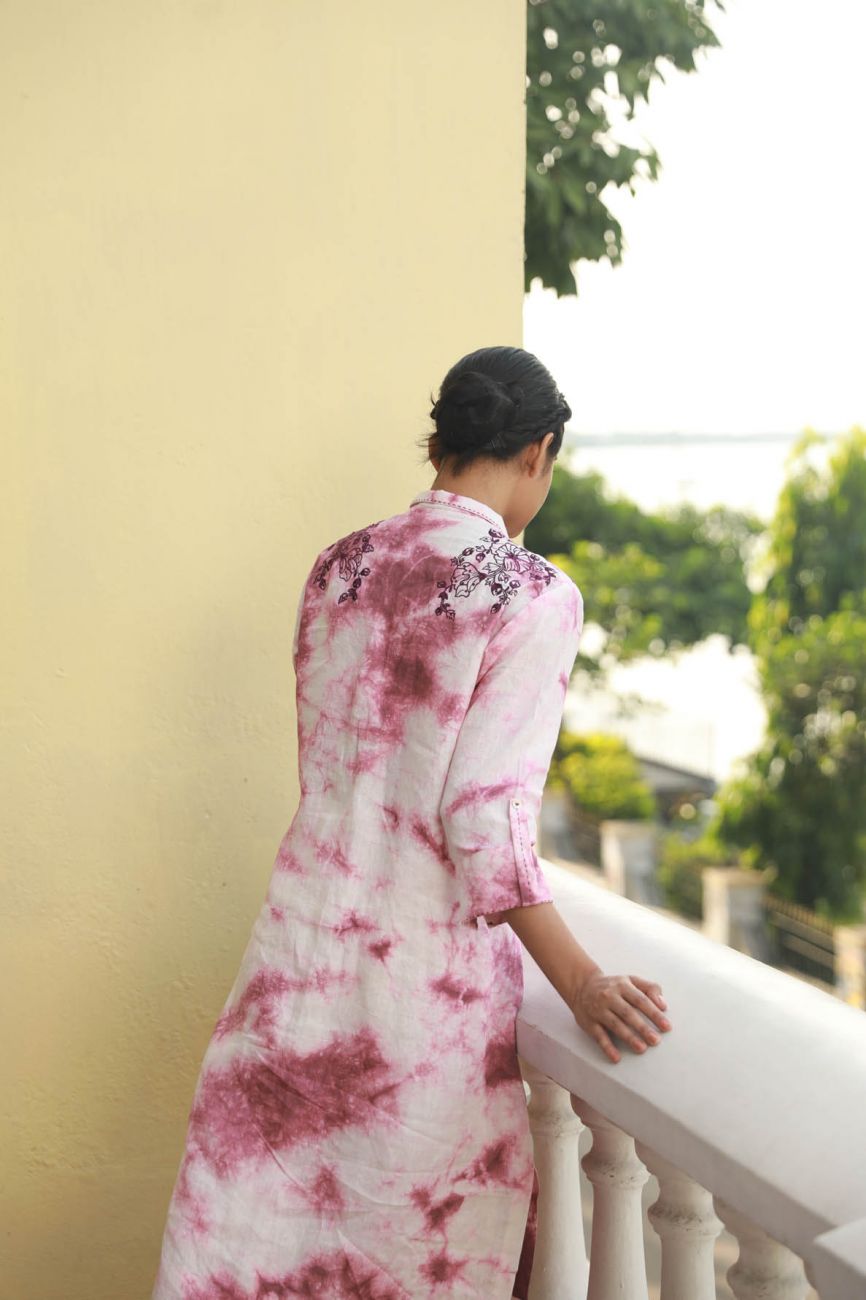 Tye & Dye Kurta Set - Lilac