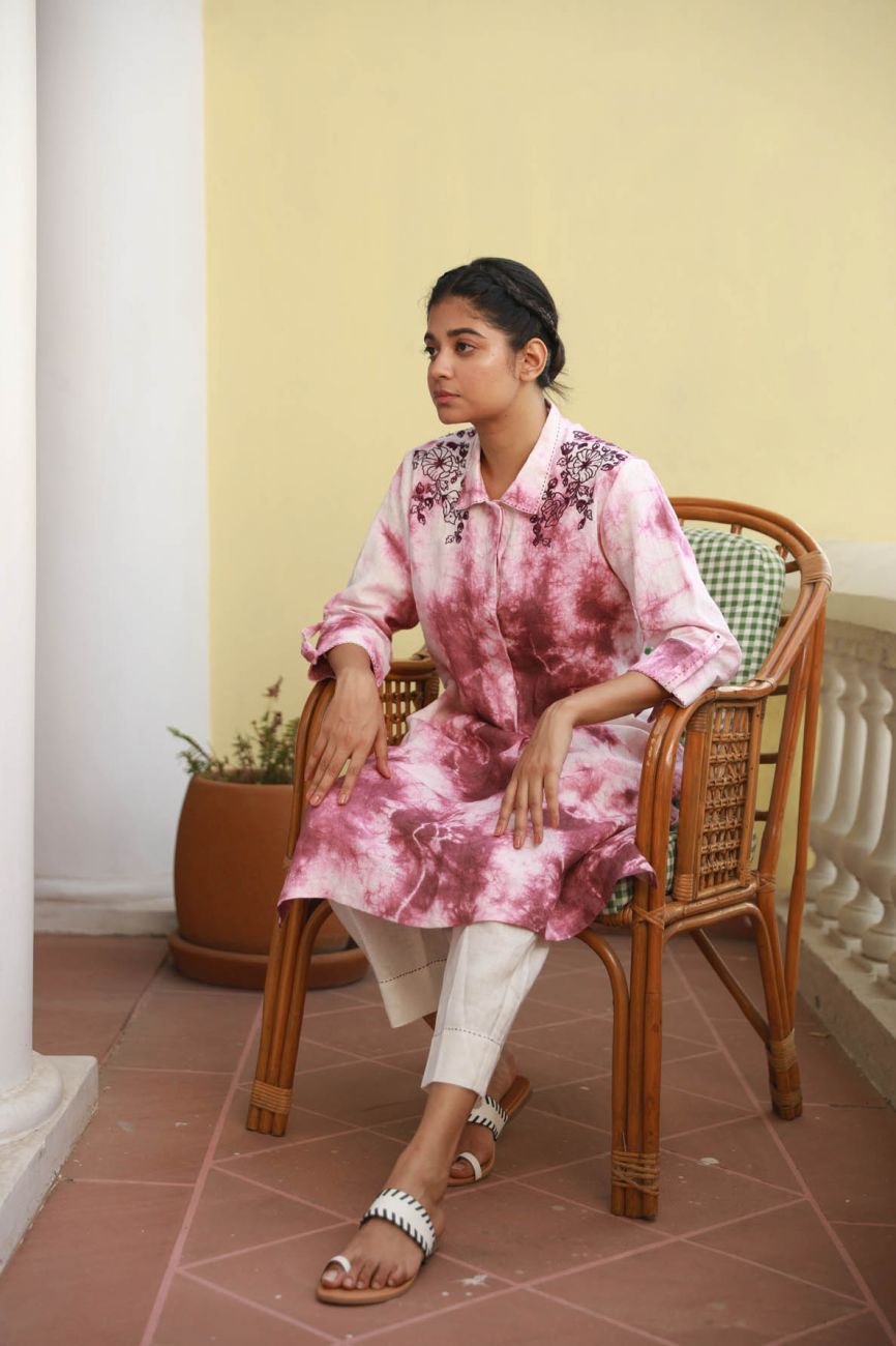 Tye & Dye Kurta Set - Lilac