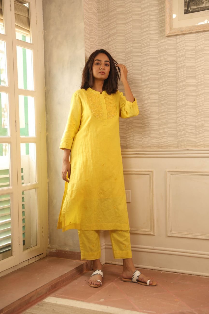 Earthy Yellow Kurta Set