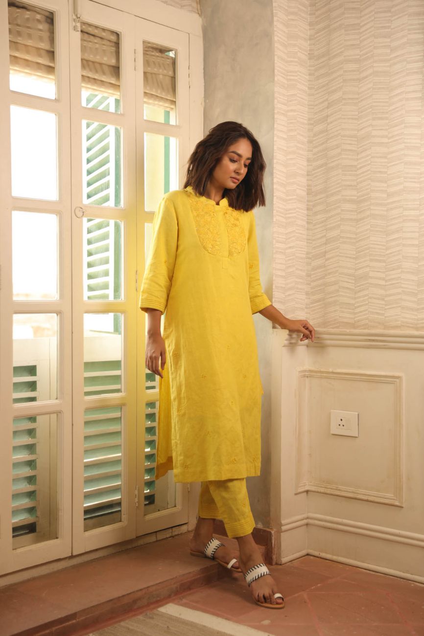 Earthy Yellow Kurta Set